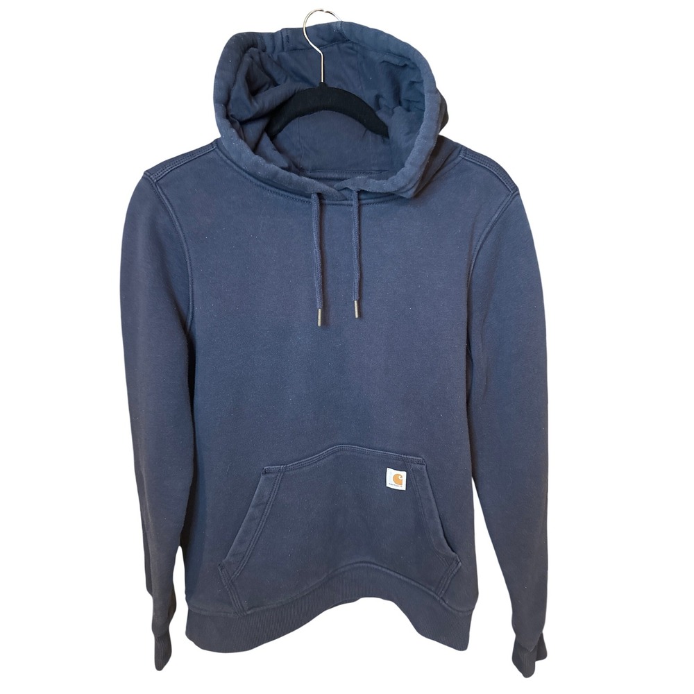 Carhartt Navy Blue Hoodie Sweatshirt Youth M (Fits Women XS/S) Pullover